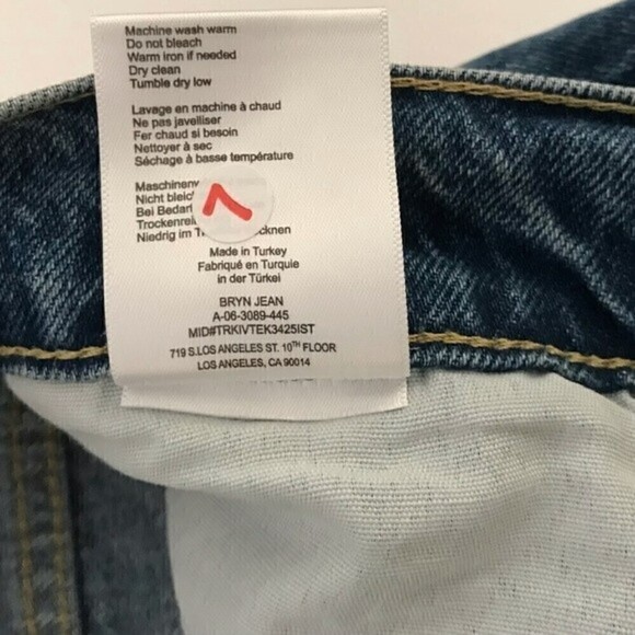 New! Anine Bing Bryn High Rise Easy Boot Effie Blue Button Fly Flare Jeans - Picture 10 of 10